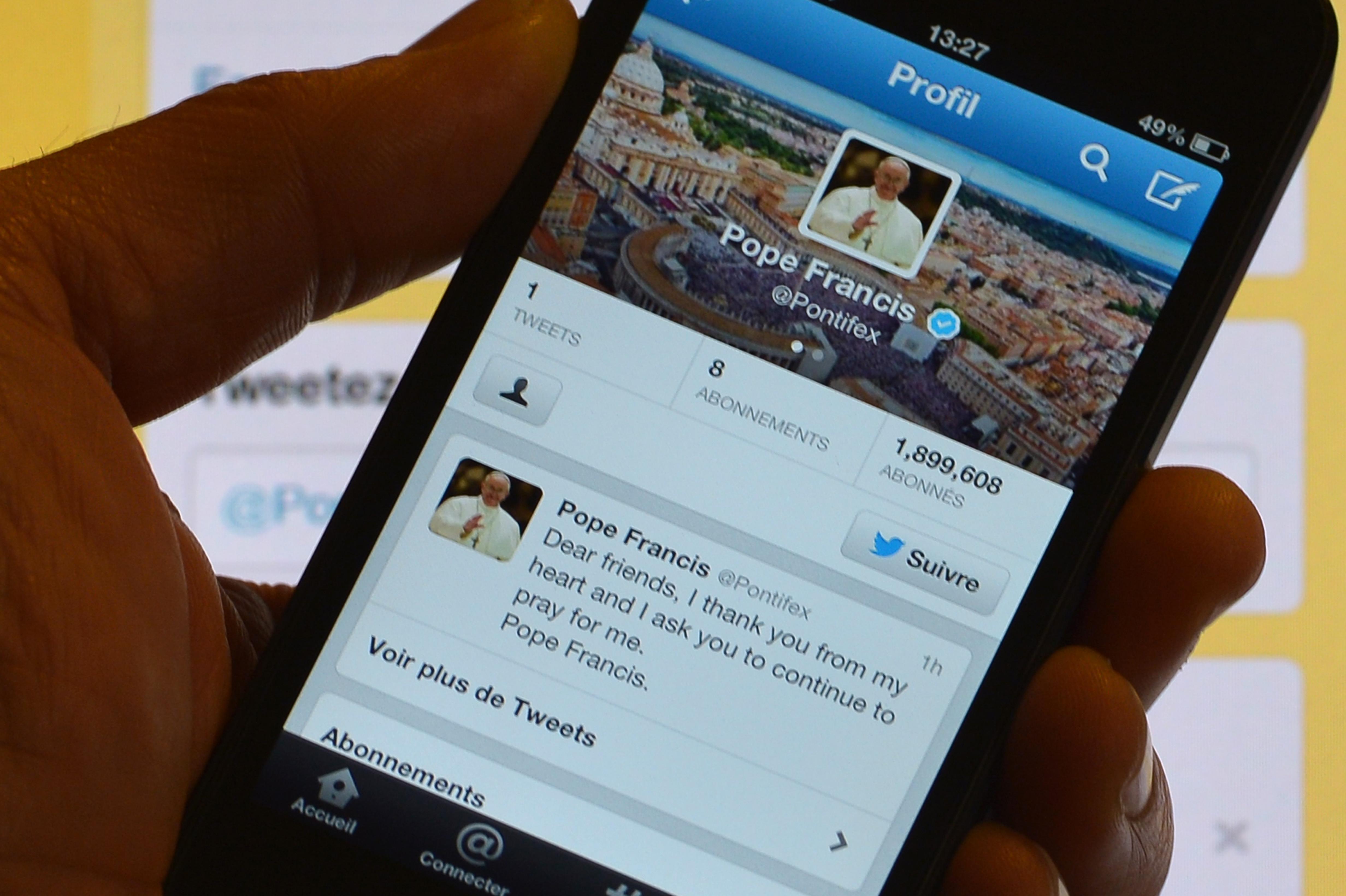 Le compte Twitter du Pape François
